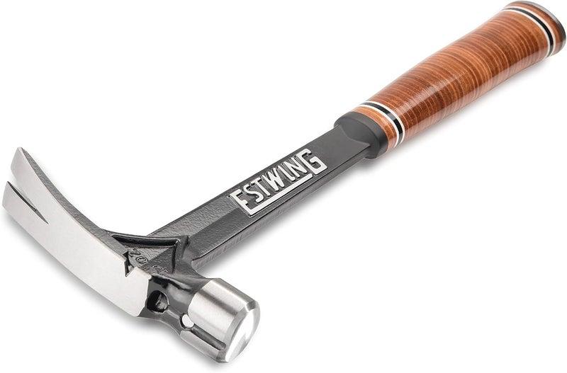 Estwing Ultra Series Hammer - 15 oz Rip Claw Framing Hammer with Smooth Face & Genuine Leather Grip - E15S - Image 2